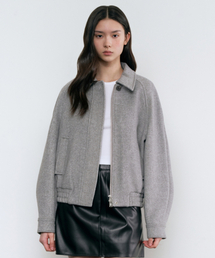 MUSINSA STANDARD WOMAN（ムシンサスタンダードウーマン）の「ウィメンズウールブレンドブルゾンジャケット[グレー]（MA-1・レディース）」