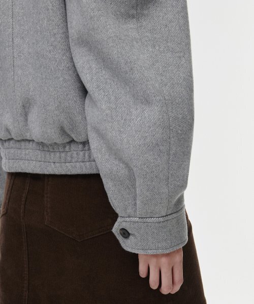 MUSINSA STANDARD WOMAN（ムシンサスタンダードウーマン）の「ウィメンズウールブレンドブルゾンジャケット[グレー]（ブルゾン・レディース・その他・SMALL/MEDIUM/LARGE）」の10枚目の写真