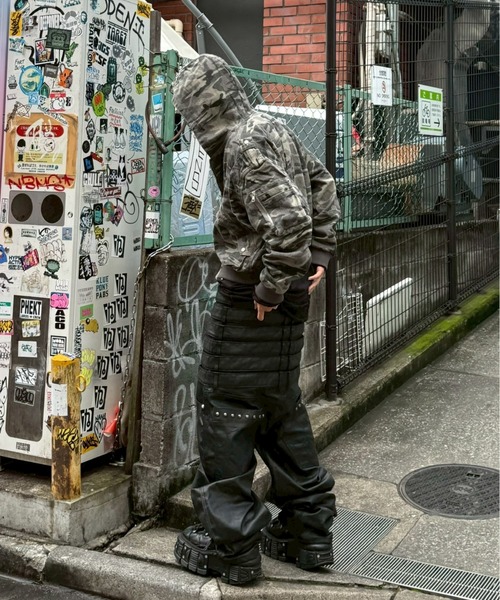 Never mind the XU（ネバーマインドザエックスユー）の「【Never mind the XU】camouflage zip up jacket / 【ネバーマインド ザ エックスユー】カモフラージュジップアップフードジャケット（ブルゾン・メンズ・グレー系カモフラージュ・M/L）」の7枚目の写真