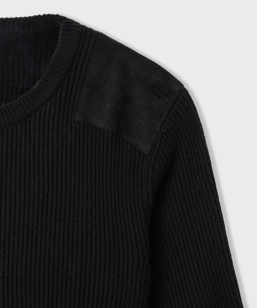 MUSINSA STANDARD（ムシンサスタンダード）の「リブドコマンドニット[ブラック]（ニット/セーター・メンズ・その他・SMALL/MEDIUM/LARGE/X-LARGE/XX-LARGE）」の5枚目の写真