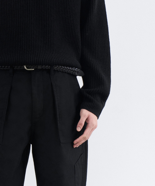 MUSINSA STANDARD（ムシンサスタンダード）の「リブドコマンドニット[ブラック]（ニット/セーター・メンズ・その他・SMALL/MEDIUM/LARGE/X-LARGE/XX-LARGE）」の7枚目の写真
