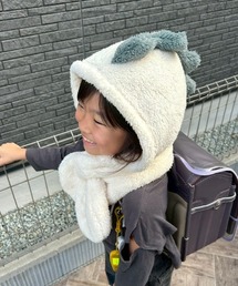 DONOBAN（ドノバン）の「クマ耳＆恐竜 フードマフラー（マフラー）」