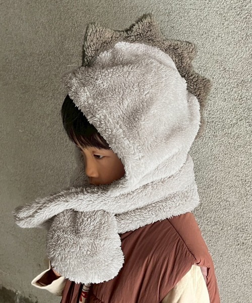 セール】クマ耳＆恐竜 フードマフラー（マフラー）｜DONOBAN（ドノバン