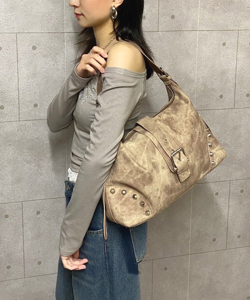 セール】スタッズ付きベルトショルダーバッグ（ショルダーバッグ