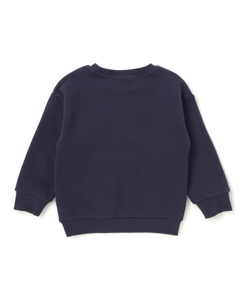 SLAP SLIP（スラップスリップ）の「【裏起毛】はたらくくるまイヌ恐竜サガラ刺しゅうトレーナー(80~130cm)（スウェット・キッズ・グレー/ネイビー/ベージュ・100cm/90cm/80ｃｍ/130cm/120cm/110cm）」の7枚目の写真