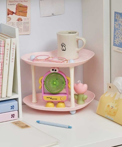 Made in I（メイドインアイ）の「Heart Layer Shelf（収納グッズ・レディース・ピンク/ブルー・FREE）」の6枚目の写真