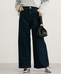 nissen | タックワイドデニムパンツ(デニムパンツ)