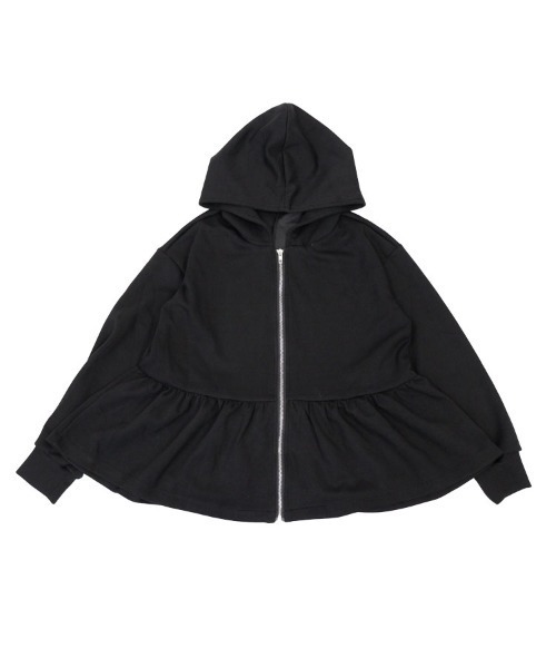 pufe（ピュフェ）の「【pufe】ペプラムフードパーカー（パーカー・レディース・グレー/ブラック・ONESIZE）」の7枚目の写真