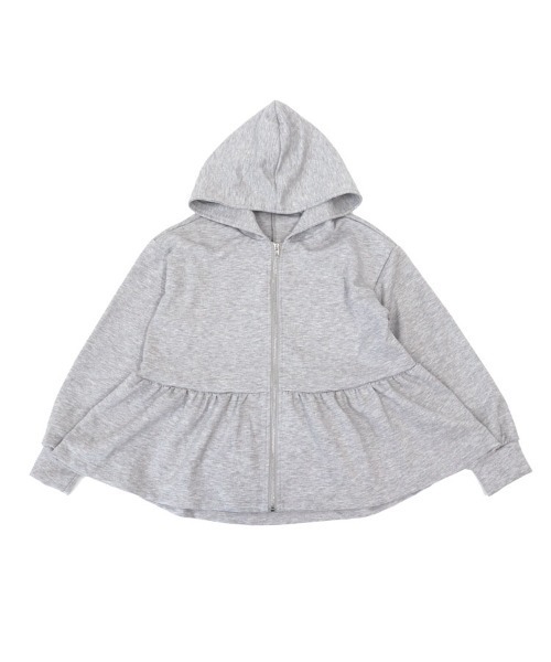pufe（ピュフェ）の「【pufe】ペプラムフードパーカー（パーカー・レディース・グレー/ブラック・ONESIZE）」の8枚目の写真