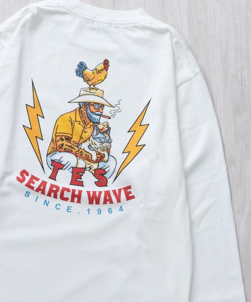 The Endless Summer(エンドレスサマー)の「TES HURRICANE SUFER LONG SLEEVE T-SHIRT / ロンT(Tシャツ/カットソー・メンズ・ホワイト/サックスブルー/グレー・SMALL/MEDIUM/LARGE/X-LARGE/XX-LARGE)」の1枚目の写真
