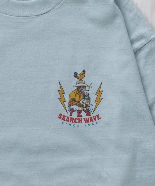The Endless Summer(エンドレスサマー)の「TES HURRICANE SUFER LONG SLEEVE T-SHIRT / ロンT(Tシャツ/カットソー・メンズ・ホワイト/サックスブルー/グレー・SMALL/MEDIUM/LARGE/X-LARGE/XX-LARGE)」の6枚目の写真