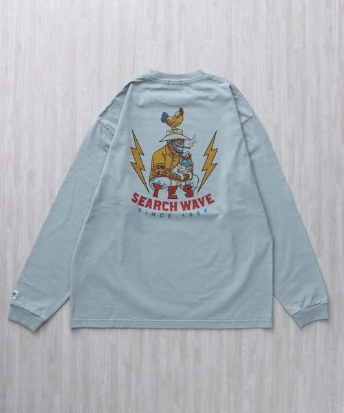 The Endless Summer(エンドレスサマー)の「TES HURRICANE SUFER LONG SLEEVE T-SHIRT / ロンT(Tシャツ/カットソー・メンズ・ホワイト/サックスブルー/グレー・SMALL/MEDIUM/LARGE/X-LARGE/XX-LARGE)」の8枚目の写真