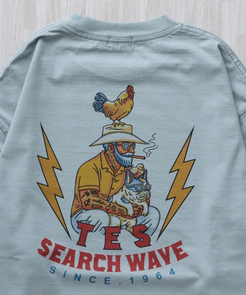 The Endless Summer(エンドレスサマー)の「TES HURRICANE SUFER LONG SLEEVE T-SHIRT / ロンT(Tシャツ/カットソー・メンズ・ホワイト/サックスブルー/グレー・SMALL/MEDIUM/LARGE/X-LARGE/XX-LARGE)」の9枚目の写真