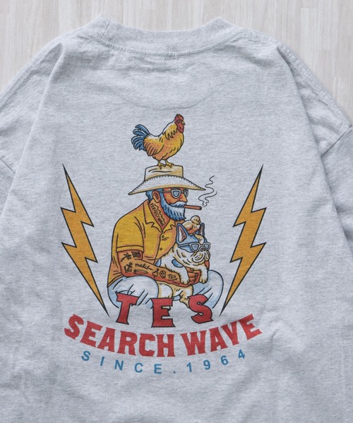 The Endless Summer(エンドレスサマー)の「TES HURRICANE SUFER LONG SLEEVE T-SHIRT / ロンT(Tシャツ/カットソー・メンズ・ホワイト/サックスブルー/グレー・SMALL/MEDIUM/LARGE/X-LARGE/XX-LARGE)」の14枚目の写真