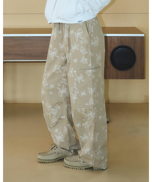 NYXX(エヌワイエックスエックス)の「RIBBON COTTON PANTS BEIGE(その他パンツ・レディース・その他・SMALL/MEDIUM)」の1枚目の写真