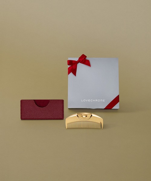 【シュンヤ】※横取り禁止※ K24GPツキゴールド ケース、ショッパー付き K24GPツキゴールド ケース付き BOX(ショッパー付き)（ヘアブラシ