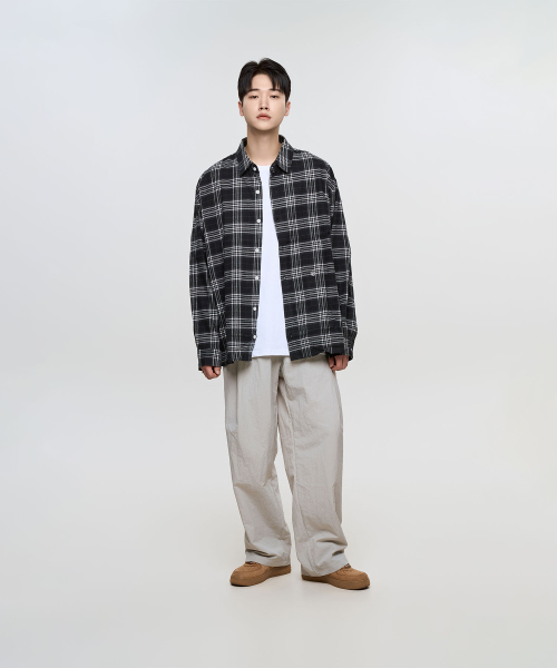 SLOW RECORD HOUSE(スローレコードハウス)の「ナイロンワンタックパンツ_ライトグレー(スウェットパンツ・レディース・その他・SMALL/MEDIUM/LARGE)」の12枚目の写真