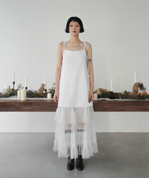 RUBATI（ルバティ）の「チュールレイヤードマキシワンピース_アイボリー（ワンピース）」