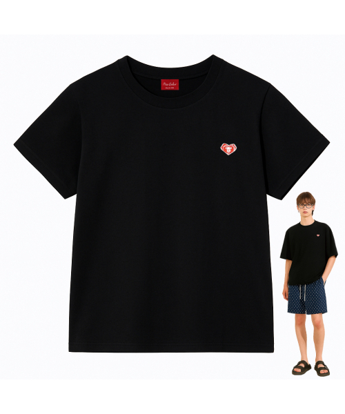 MISS BAKER(ミス ベイカー)の「ハートベイカーパッチTシャツブラック(男性)(Tシャツ/カットソー・メンズ・ブラック・LARGE/X-LARGE)」の4枚目の写真