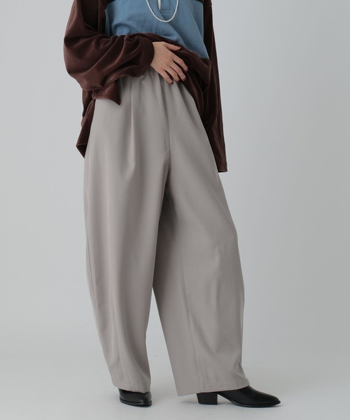 LEPSIM（レプシィム）の「ツイルコクーンパンツ　612847（その他パンツ・レディース・チャコールグレー/ブラウン/グレイッシュベージュ・FREE/TALL）」の5枚目の写真