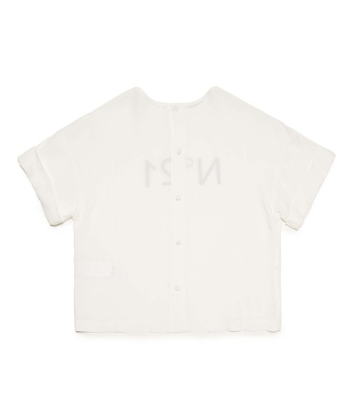 N°21（ヌメロ ヴェントゥーノ）Kids & Junior ブランドロゴ半袖Tシャツ