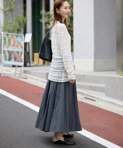 SLOBE IENA（スローブイエナ）の「レーシーニットシャツ（ニット/セーター・レディース・イエロー/ホワイト・FREE）」の7枚目の写真