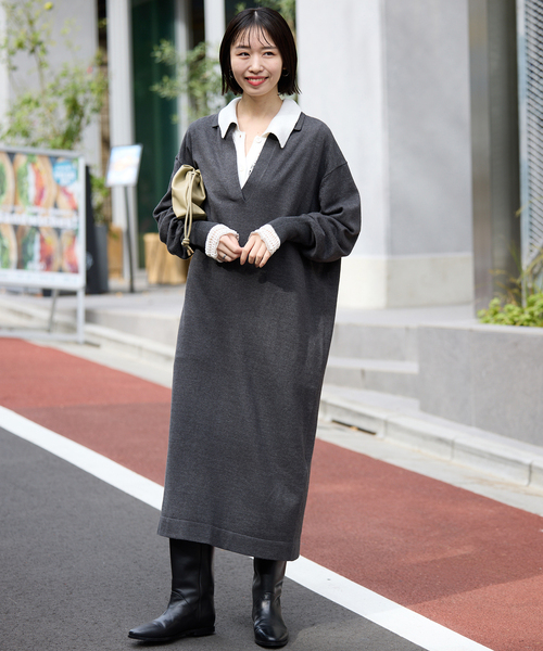 SLOBE IENA（スローブイエナ）の「レーシーニットシャツ（ニット/セーター・レディース・イエロー/ホワイト・FREE）」の16枚目の写真