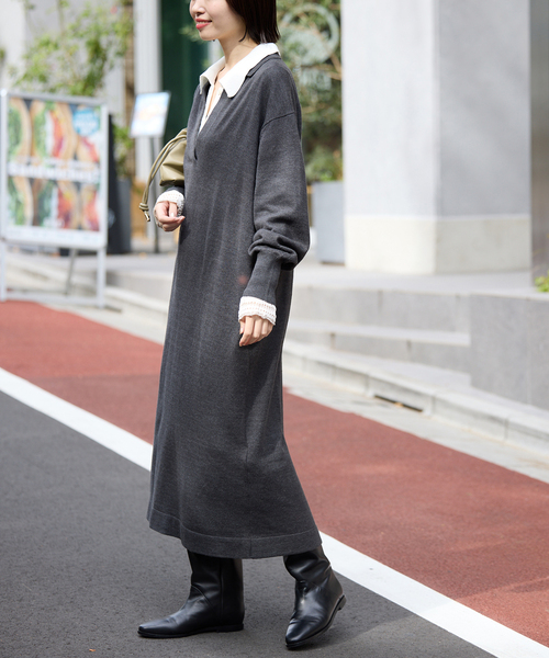 SLOBE IENA（スローブイエナ）の「レーシーニットシャツ（ニット/セーター・レディース・イエロー/ホワイト・FREE）」の17枚目の写真