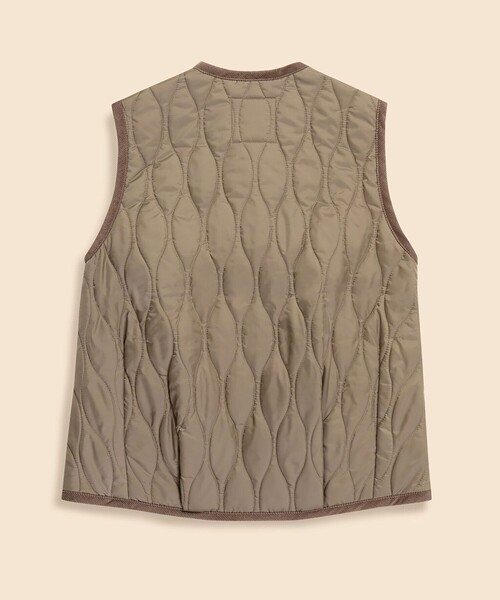 BROOKS BROTHERS（ブルックスブラザーズ）の「Brooks Brothers×LAVENHAM　ソーンハム　キルティングベスト　Made in UK（ベスト・レディース・ダークネイビー/ブラウン・X-SMALL/SMALL）」の3枚目の写真