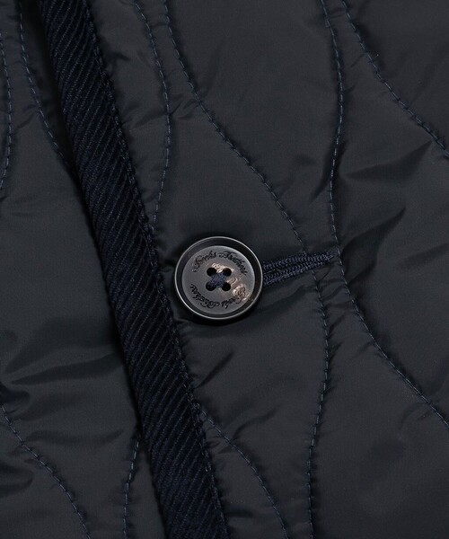 BROOKS BROTHERS（ブルックスブラザーズ）の「Brooks Brothers×LAVENHAM　ソーンハム　キルティングベスト　Made in UK（ベスト・レディース・ダークネイビー/ブラウン・X-SMALL/SMALL）」の10枚目の写真