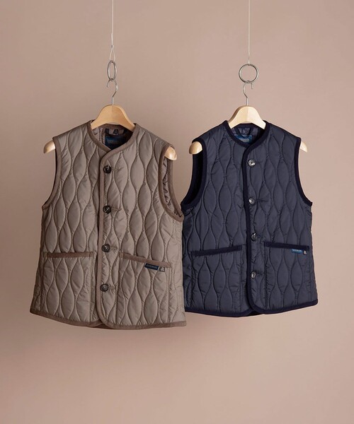 BROOKS BROTHERS（ブルックスブラザーズ）の「Brooks Brothers×LAVENHAM　ソーンハム　キルティングベスト　Made in UK（ベスト・レディース・ダークネイビー/ブラウン・X-SMALL/SMALL）」の13枚目の写真