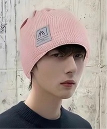 NOWLE（ノウル）の「【NOWLE】スクエア タグ付き リブ編み ニットキャップ（ニットキャップ/ビーニー）」