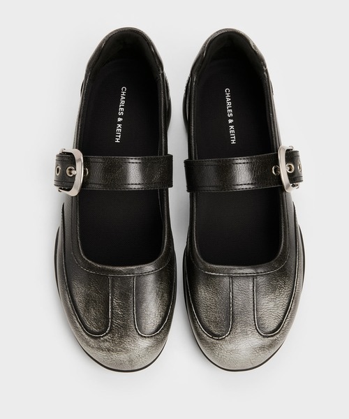 CHARLES & KEITH（チャールズ & キース）の「Louise ルーイ バックルストラップ メリージェーンスニーカー（スニーカー・レディース・グレー/ブラック・25.5cm/25cm/24.5cm/23.5cm/23cm/22.5cm）」の15枚目の写真