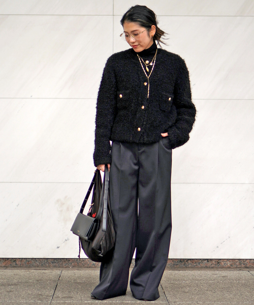 ニットジャケット（ノーカラージャケット）｜EVERYDAY I LIKE