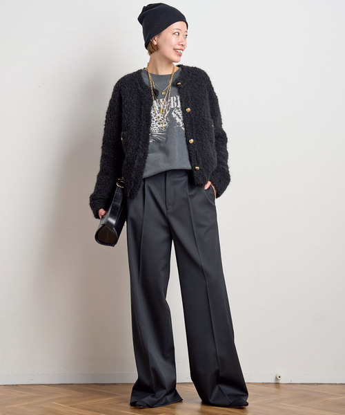 ニットジャケット（ノーカラージャケット）｜EVERYDAY I LIKE