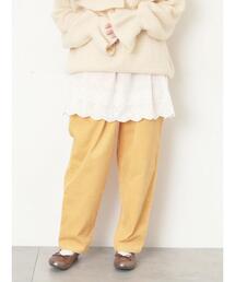 Samansa Mos2 | 【M/Lサイズ】コーディロイテーパードパンツ(その他パンツ)