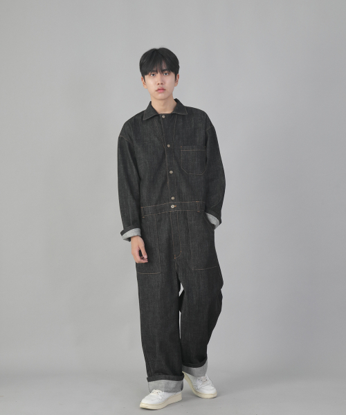SAINTCREW(セントクルー)の「クラシックEXワイドジャンプスーツCWF-521ブラックデニム(つなぎ/オールインワン・メンズ・その他・MEDIUM/LARGE/X-LARGE)」の3枚目の写真