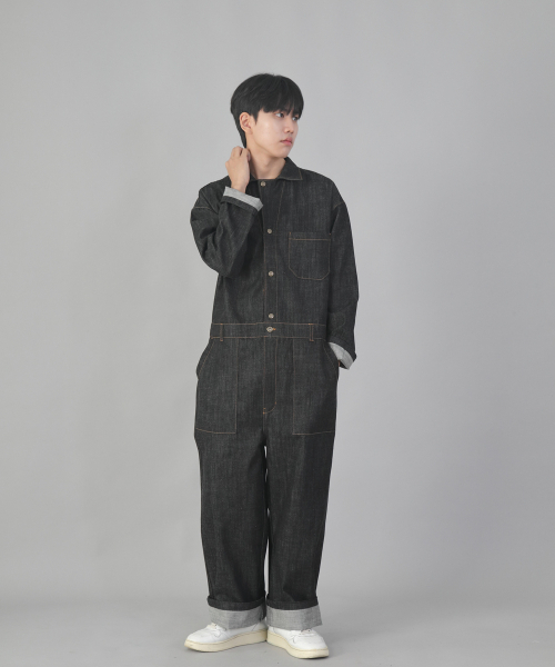SAINTCREW(セントクルー)の「クラシックEXワイドジャンプスーツCWF-521ブラックデニム(つなぎ/オールインワン・メンズ・その他・MEDIUM/LARGE/X-LARGE)」の7枚目の写真