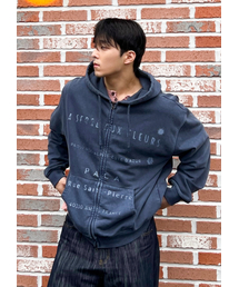 トップス AMOU Molly Hoodie Zip Up NAVY Molly Hoodie Zip Up NAVY（パーカー）｜AMOU（アモウ）のファッション