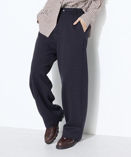 COMME CA Wardrobe（コムサワードローブ）の「レーヨンミックスダンボール パンツ（スラックス・レディース・杢グレー/ネイビー・9号/7号/11号）」の6枚目の写真