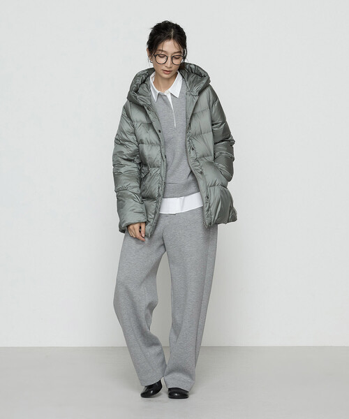 COMME CA Wardrobe（コムサワードローブ）の「レーヨンミックスダンボール パンツ（スラックス・レディース・杢グレー/ネイビー・9号/7号/11号）」の7枚目の写真