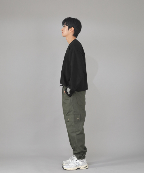 SAINTCREW(セントクルー)の「スナップボタンワイドカーゴジョガーパンツ SWC-361 カーキ(スウェットパンツ・メンズ・その他・MEDIUM/LARGE/X-LARGE)」の9枚目の写真