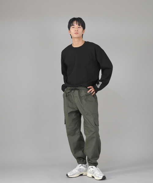 SAINTCREW(セントクルー)の「スナップボタンワイドカーゴジョガーパンツ SWC-361 カーキ(スウェットパンツ・メンズ・その他・MEDIUM/LARGE/X-LARGE)」の5枚目の写真