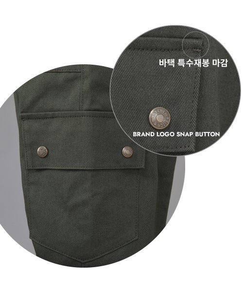 SAINTCREW(セントクルー)の「スナップボタンワイドカーゴジョガーパンツ SWC-361 カーキ(スウェットパンツ・メンズ・その他・MEDIUM/LARGE/X-LARGE)」の3枚目の写真