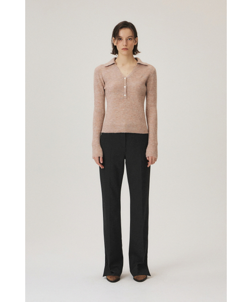 KUME(クメ)の「Wool Blend Bootcut Pants, Charcoal(スラックス・メンズ・その他・SMALL/MEDIUM/LARGE)」の2枚目の写真