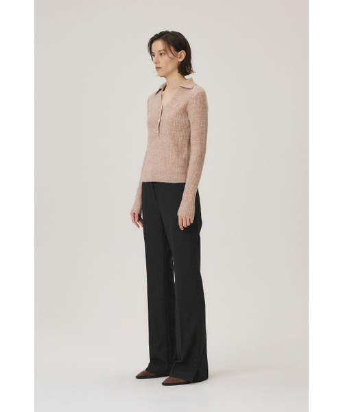 KUME(クメ)の「Wool Blend Bootcut Pants, Charcoal(スラックス・メンズ・その他・SMALL/MEDIUM/LARGE)」の3枚目の写真