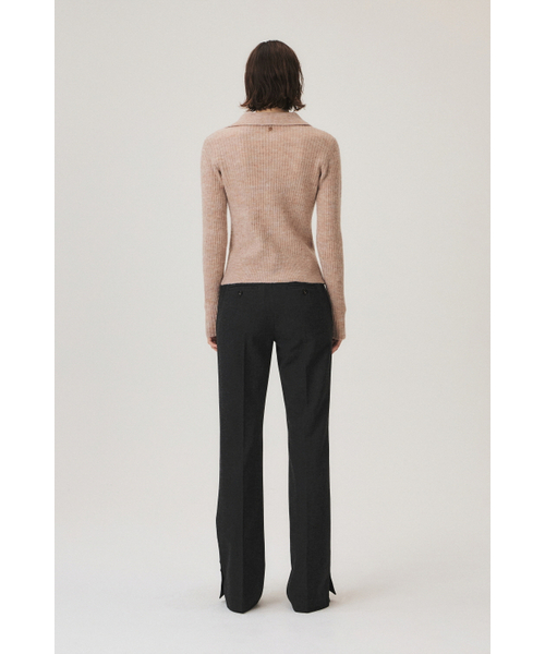 KUME(クメ)の「Wool Blend Bootcut Pants, Charcoal(スラックス・メンズ・その他・SMALL/MEDIUM/LARGE)」の4枚目の写真