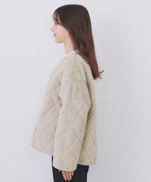 リバーシブル キルティングファーブルゾン【洗濯機OK】（ブルゾン