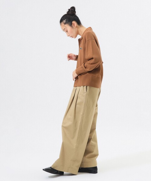 BEAMS BOY（ビームスボーイ）の「ワイド タック チノ パンツ（チノパンツ・レディース・ベージュ/ネイビー・0/1/2）」の12枚目の写真