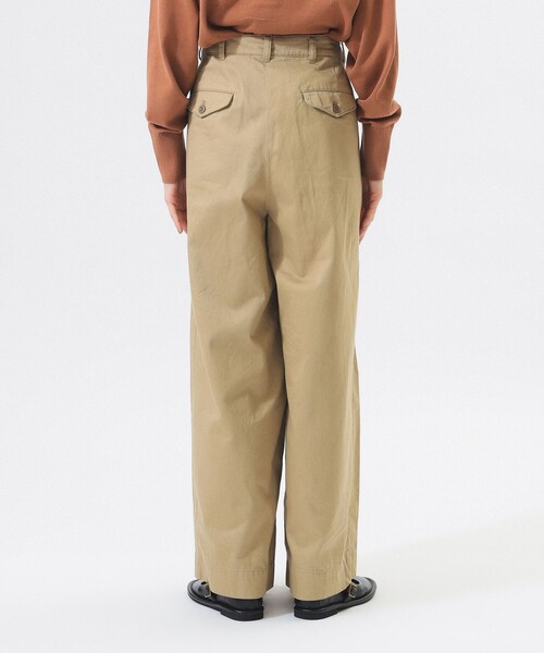 BEAMS BOY（ビームスボーイ）の「ワイド タック チノ パンツ（チノパンツ・レディース・ベージュ/ネイビー・0/1/2）」の3枚目の写真
